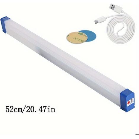 Lampe LED 52cm rechargeable AUCUNE, magnétique, suspension portable, lumière camping extérieur (1/4)