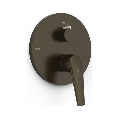 Mitigeur douche pour boîtier encastré Rapid‑box 2 voies Noir Bronze - TRES 28128110KMB