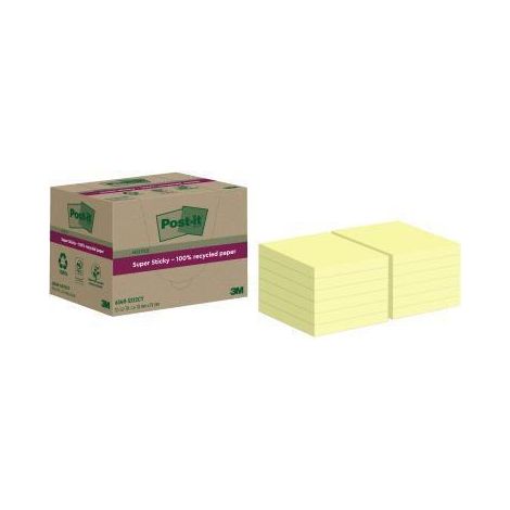 Post-it Haftnotiz Super Sticky Recycling 654 RSS12CY ge 12 St. (1/2)