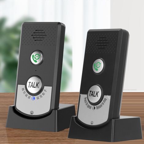 Sonnette interphone sans fil longue portée H8, deux unités extérieures 1V2, interphone bidirectionnel (1/5)