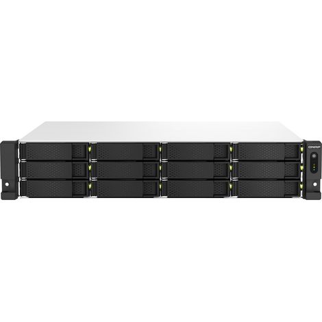 QNAP TS-1264U-RP NAS Armadio (2U) Collegamento ethernet LAN Alluminio, Nero (1/4)