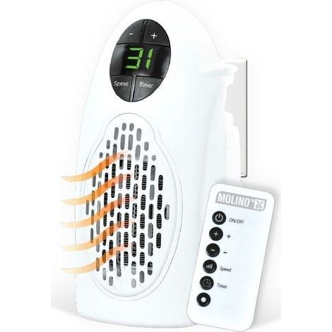 Riscaldatore portatile regolabile da 500 W con telecomando (1/4)