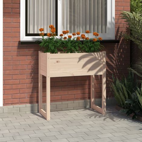 Bac à fleurs - Jardinière pour extérieur/intérieur jardin terrasse balcon - 78x40x81 cm Bois massif de pin Chic-965113 (1/5)