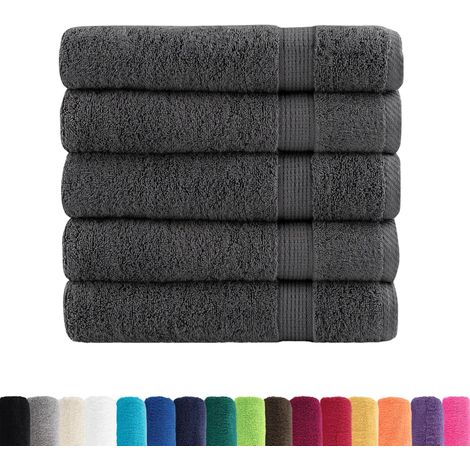 Serviettes de douche de qualité sup. SOLUND 25 pcs anthracite (1/5)