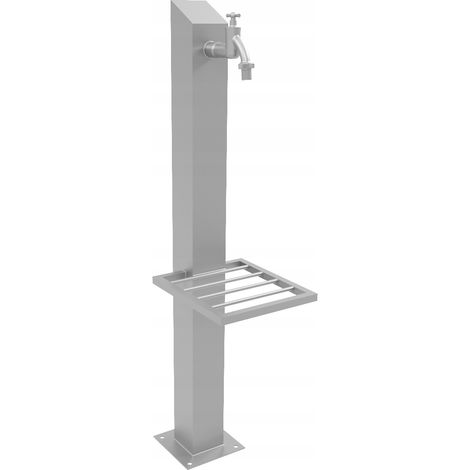 Rubinetto da giardino da 1/2", palo da 95 cm con mensola e raccordo laterale da 1/2".
