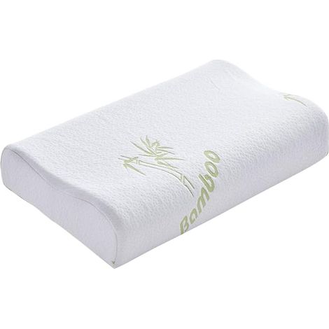 Housse d'oreiller Cervical 60X40 Cm Housse d'oreiller À Mémoire De Forme en Fibre De Bambou Respirante Et Ergonomique pour Soulagement des Douleurs Cervicales 1 Pièce (1/5)