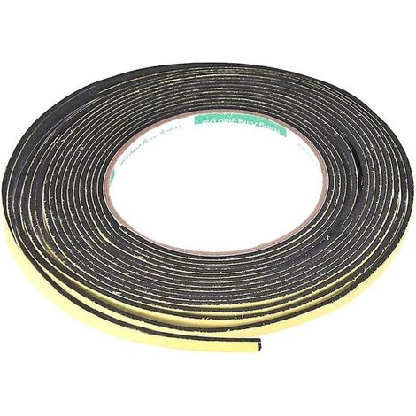 Bande d'étanchéité auto-adhésive en mousse de 10 mm de large et 2 mm d'épaisseur, pour fenêtres et portes. Idéale pour l'isolation. (1/5)