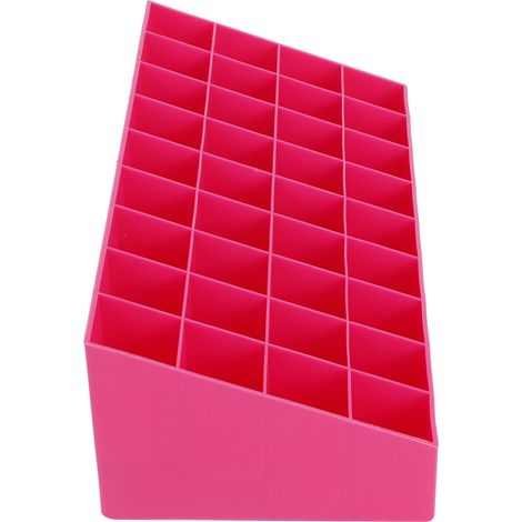 Kosmetik-Organizer mit 36 Fächern, Aufbewahrungsbox, Präsentationsständer, Lippenstiftablage, Behälter, Rosa (1/5)