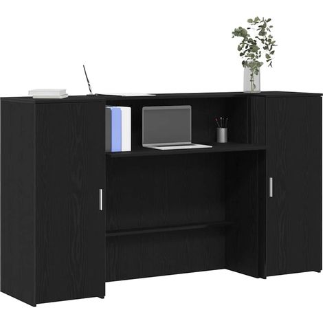 Empfangstresen Schwarze Eiche 180 x 50 x 103,5 cm Holzwerkstoff vidaXL (1/5)