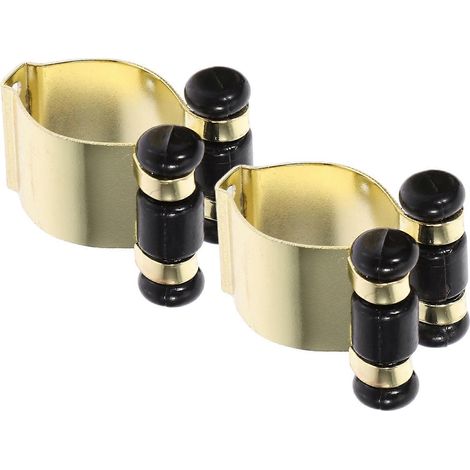 Support mural pour canne à pêche, pince de fixation pour un maintien ferme, lot de 2 pièces en métal jaune - Durable et stable (1/5)