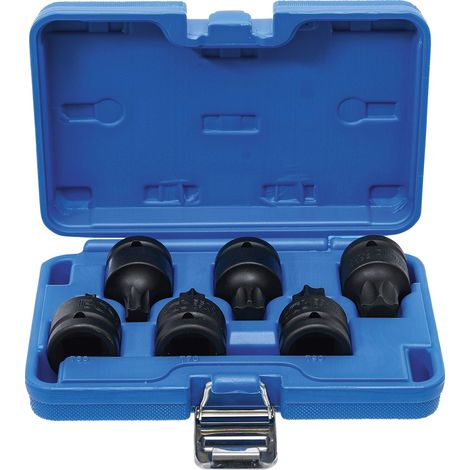Set  inserti  a  bussola  BGS,  attacco  quadro  interno  20  mm  (3/4"),  profilo  T  (per  Torx)  T55  -  T100,  6  pz.  -  5055. (1/5)