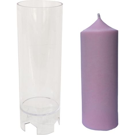 Moule à bougie cylindrique en silicone – Moule à bougie en résine époxy pour la fabrication de bougies , savon, cire, travaux manuels