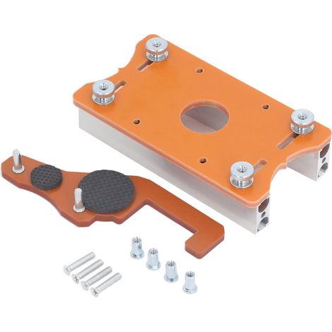Nannigr - Plaque d'insertion pour table de toupie Kit de plaque d'insertion en alliage d'aluminium pour le travail du bois Plaque de positionnement de fentes pour machine à découper (1/5)