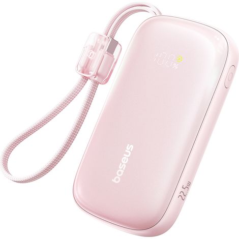 Powerbank 20000mAh 22,5W mit Display und Kabel EnerFill FC21 Qpow 3 Ultra - pink (1/5)