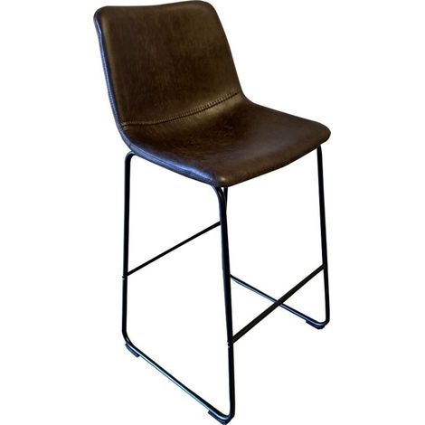 Tabouret de bar RONDA coloris cognac (1/5)