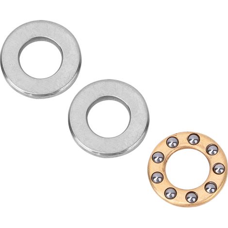 Jeu de 10 roulements à billes de butée miniatures de haute précision en acier plat (F5-12M 5x12x4mm) (1/5)
