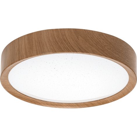 Plafoniera Led 12W Cornice marrone rotonda Bianco caldo 3000K Aigostar
