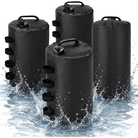 Lot de 4 Poids pour Tonnelle, 20L PVC 500D Sacs Lestage à Eau pour tentes Poids à Eau Portables pour Tonnelles Pliantes avec 4 Sangles Sacs Sable pour Pieds Tonnelle et Tentes Jardin (1/5)