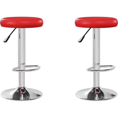 Maison Exclusive - Barhocker 2 Stk. Rot Kunstleder