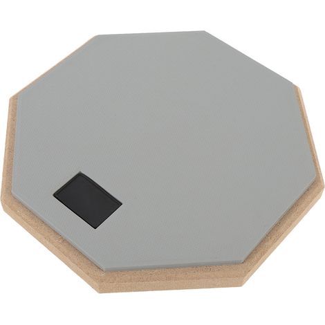Pad de batterie silencieux de 30 cm (12 pouces) avec 2 paires de baguettes, aspect caoutchouc, pour la pratique à domicile (gris). (1/5)