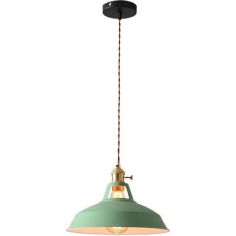 Plafonnier décoratif moderne avec couvercle de couleur métallique (couleur: vert), adapté pour le café. Dans le restaurant. Dans le salon ou la chambre (1/5)