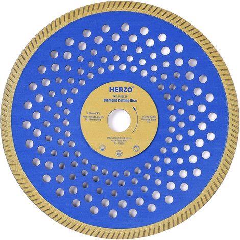 Diamond Disc 230 mm for Angle Grinder, Diamond Disc for Tile, Porcelain Stoneware, Porcelain and Ceramic (1/5)