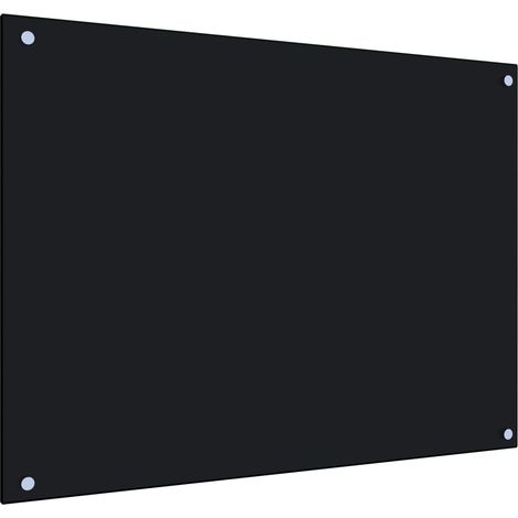 Protección salpicaduras cocina vidrio templado negro 80x60 cm vidaXL