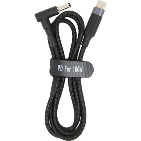 Câble de charge PD Type-C pour ordinateur portable Lenovo, câble DC 1 mètre, adapté aux notebooks Lenovo, charge rapide (1/5)