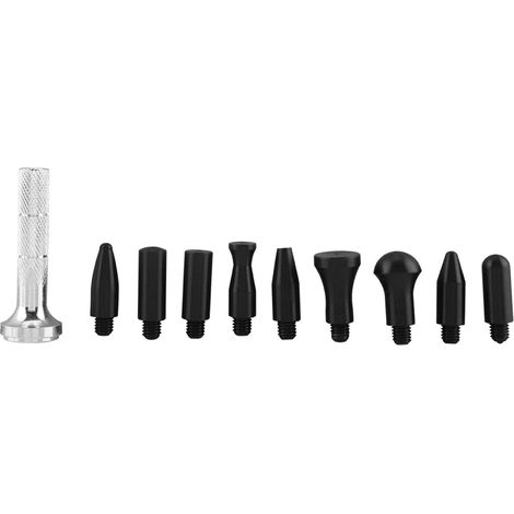 Dent Repair Tools,DIY Paintless Dent Repair Pen, Knock Down Tools Tap Down Pen Paintless Dent Repair Hand Tool Set for Hail Puller PDRs Tool with 9 Heads (1/5)