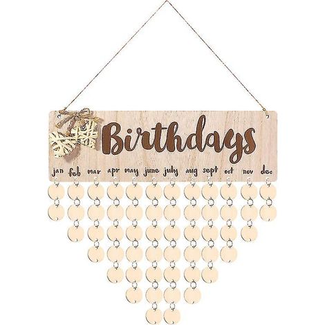 1 calendrier en bois pour anniversaire ou fête (1/3)