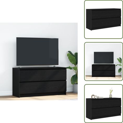 Mobile TV con cassetti - vidaXL Mobile Porta TV Nero 100x35x54 cm in Legno Multistrato - Mobile TV con piano d'appoggio