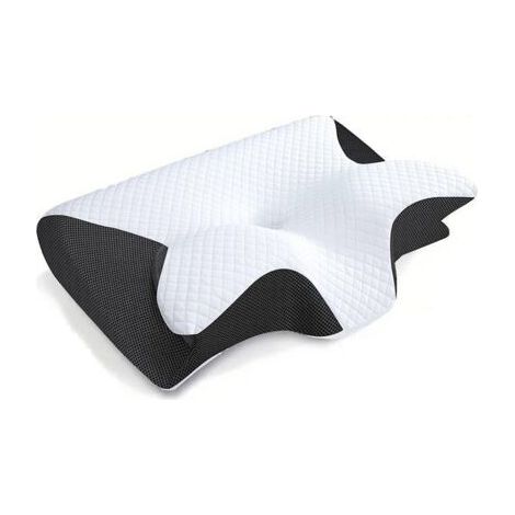 Coocheer – Oreiller ergonomique cervical à mémoire de forme – Soutien nuque et dos – Dimensions 62x37x12cm – Housse respirante et lavable