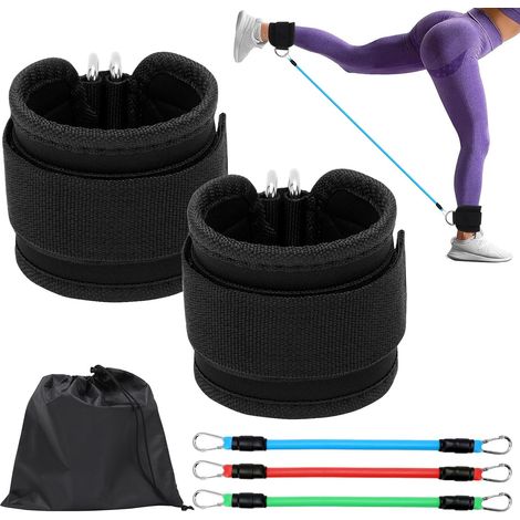 Bandes de résistance pour les chevilles avec manchons, bandes de cheville en TPE pour les exercices ciblant les fessiers (1/5)