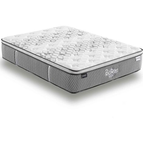 Sampur – Matelas mémoire de forme 160x200 cm – Épaisseur 32 cm – Côté ferme et souple – Mousse haute résilience et ressorts ensachés (1/5)