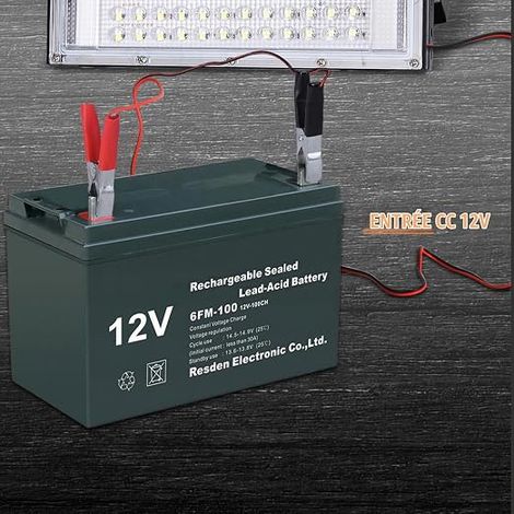 Spot LED Flood Light Outdoor Waterproof IP66 LED Battery Crocodile Clip Outdoor Emergency DC 12V (1/4)