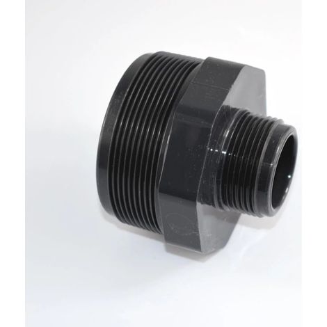 PVC - U Doppelnippel reducido AG 2 1/2" x 1 1/4"