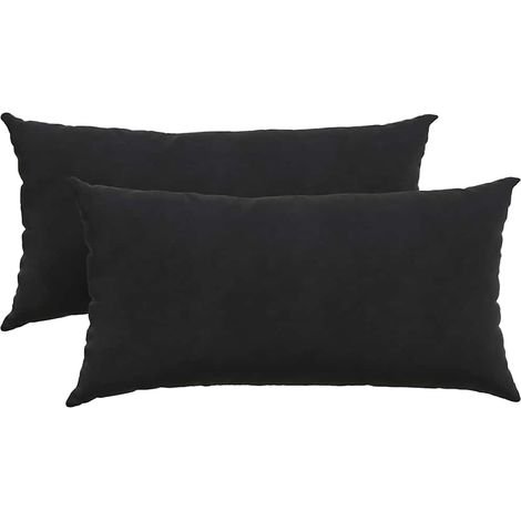 Maison Exclusive - Cuscini da Divano 2 pcs Nero 80 x 40 cm Tessuto in Cords
