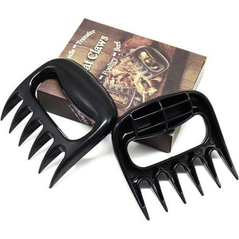 Fourchette à viande pour barbecue, 2 pièces, fourchette à nourriture, griffe d'ours, diviseur de viande, chauffage Anti-brûlure, Ga (1/5)