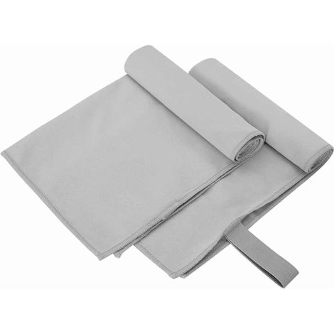 Sporthandtücher 2 pcs Grau 50 x 30 cm Polyester und Polyamid