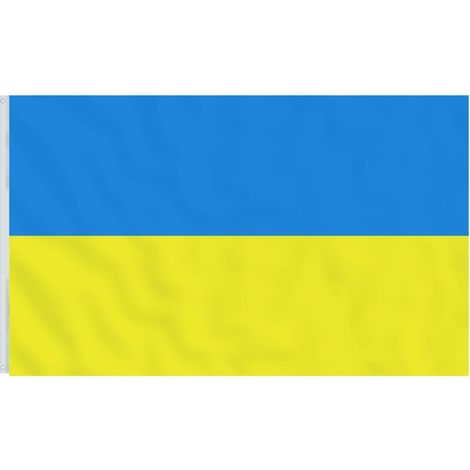 Drapeau de l'Ukraine avec œillets en laiton 90x150 cm (1/4)