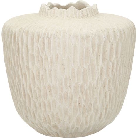 Vaso Shade largo in magnesio color crema