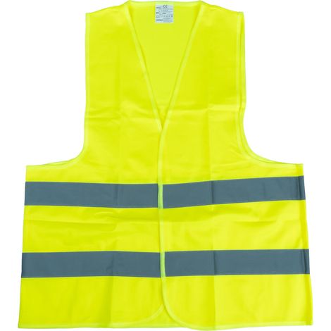 Gilet de signalisation réfléchissant jaune XXL avec certificat amio-01734