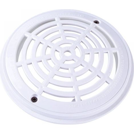 Griglia di scarico rotonda per piscina - Diametro 18 x 20,3 cm - Bianca