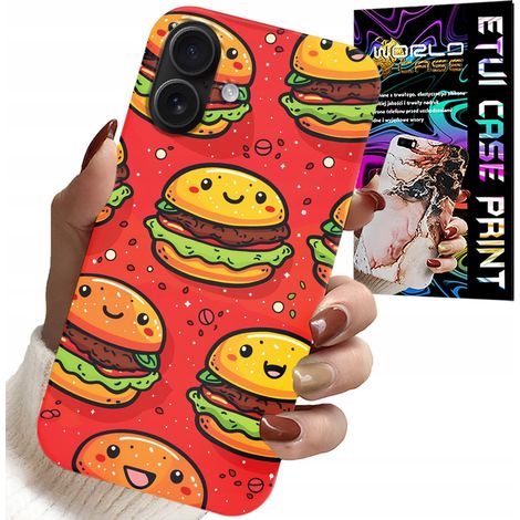 Cover per iPhone 16 Plus - simpatici hamburger sorridenti (1/5)