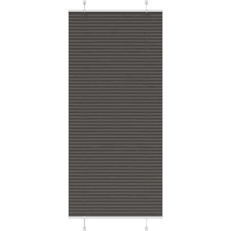 4015158 Store plissé noir 90x200 cm largeur du tissu 89,4 cm polyester (1/5)