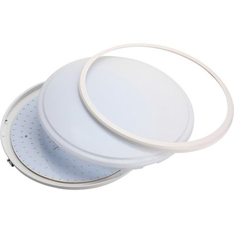 Plafoniera A Led Slim Da Soffitto 20W 220V Bianco Caldo Rotondo Diametro 350mm Ultrapiatta