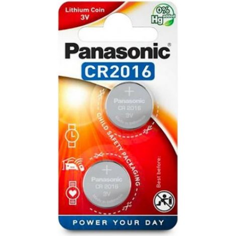 Batteria pila litio CR2016 3V - Confezione da 2 pezzi
