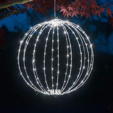 40cm Light up Christmas Twinkle Orb with 240 Cool White LEDs (1/2)