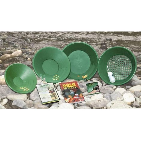 Kit Deluxe Garrett Sartén para Oro verde 38 cm 35 cm 25 cm