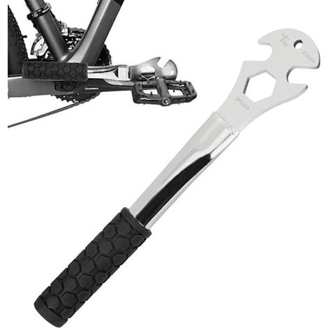 Clé à Pédale de Vélo 24mm avec Poignée Extra Longue, Clé Plate Professionnelle Multifonction pour le Démontage de Pédales, Pédalier et Roues, pour Mécaniciens, Cyclistes et Entretien à Domicile (1/5)
